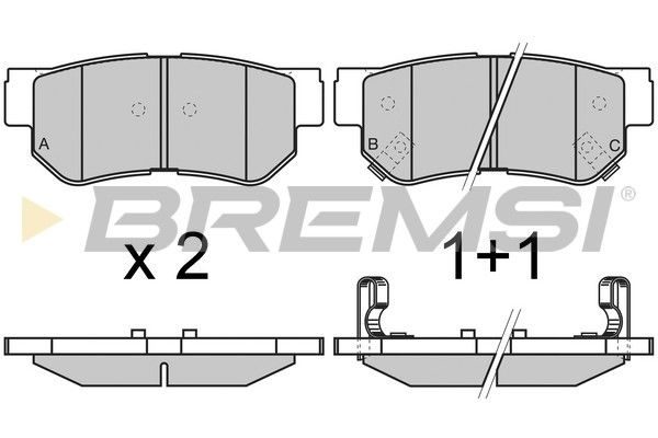 Тормозные колодки дисковые BREMSI BP2966