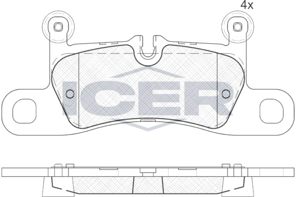 Гальмівні колодки дискові ICER 181987200 - zapix