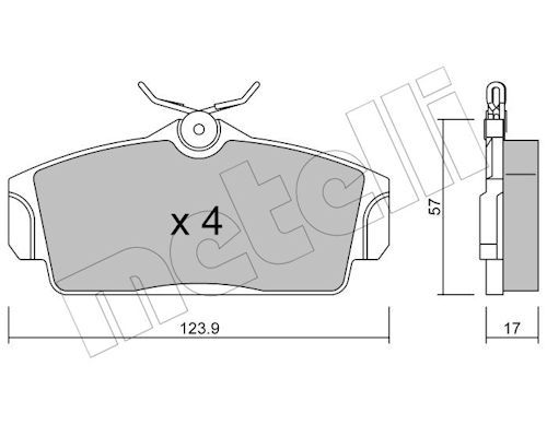 Гальмівні колодки дискові METELLI 2203050 - zapix