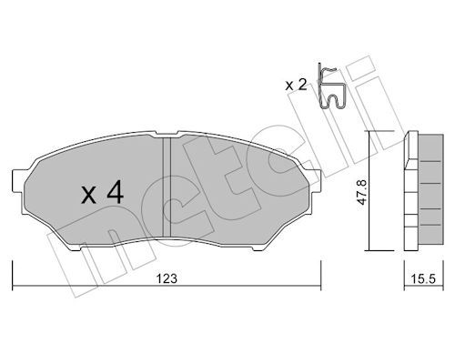 Гальмівні колодки дискові METELLI 2203970 - zapix