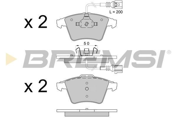 Гальмівні колодки дискові BREMSI BP3508