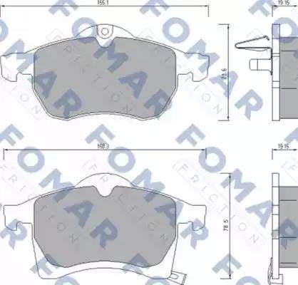 Гальмівні колодки дискові FOMAR FRICTION FO666681 - zapix