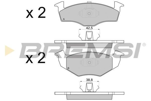 Гальмівні колодки дискові BREMSI BP2808 - zapix