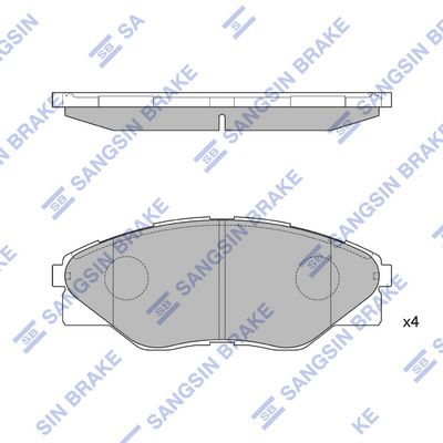 Гальмівні колодки дискові HI-Q SP1544 - zapix