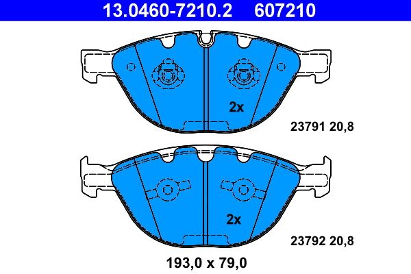 Гальмівні колодки дискові ATE 13046072102 - zapix