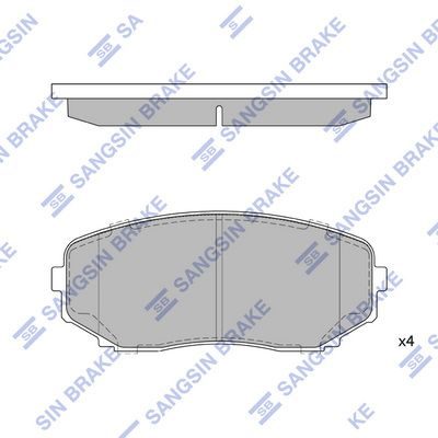 Гальмівні колодки дискові HI-Q SP1603 - zapix