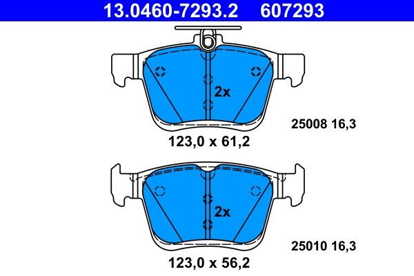 Гальмівні колодки дискові ATE 13046072932 - zapix