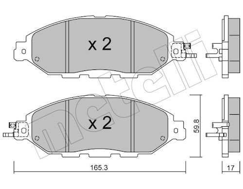 Гальмівні колодки дискові METELLI 2210450 - zapix