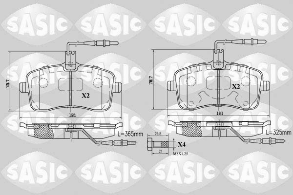 Гальмівні колодки дискові SASIC 6210019