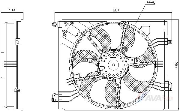Вентилятор системи охолодження AVA QUALITY COOLING RT7689 - zapix
