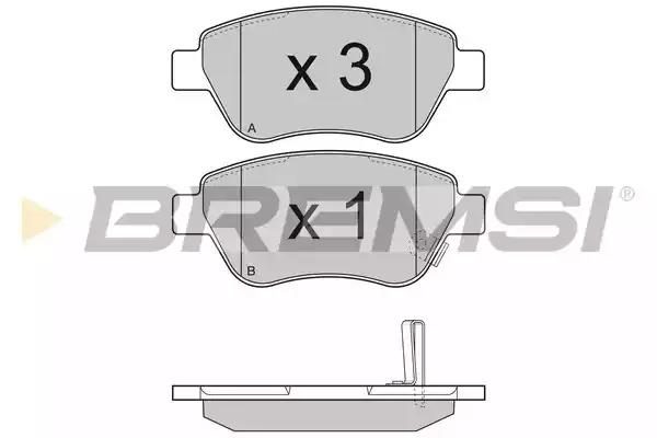Гальмівні колодки дискові BREMSI BP3294 - zapix