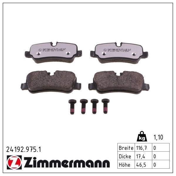 Гальмівні колодки дискові ZIMMERMANN 241929751 - zapix