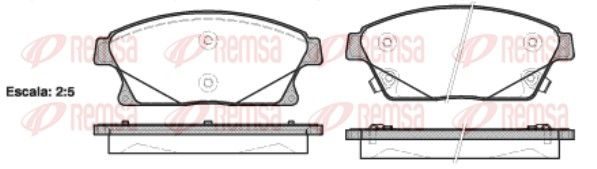 Гальмівні колодки дискові REMSA 143102 - zapix
