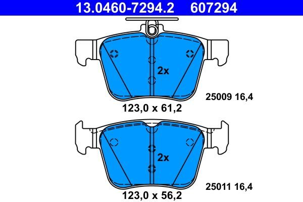 Гальмівні колодки дискові ATE 13046072942 - zapix