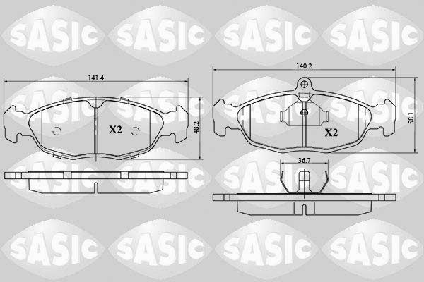 Гальмівні колодки дискові SASIC 6216029 - zapix