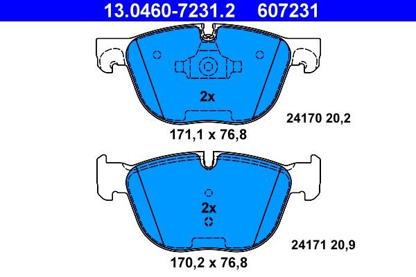 Гальмівні колодки дискові ATE 13046072312 - zapix
