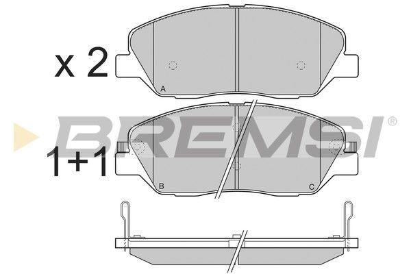 Гальмівні колодки дискові BREMSI BP3313