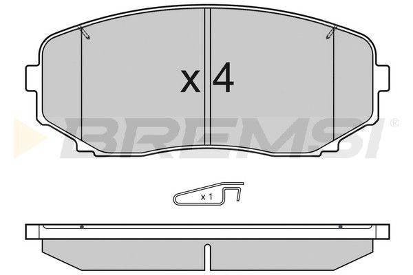 Гальмівні колодки дискові BREMSI BP3332