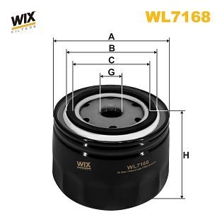Масляный фильтр WIX FILTERS WL7168
