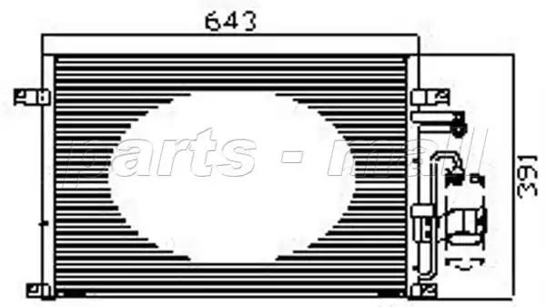 Радіатор кондиціонера PARTS-MALL PXNCC039 - zapix