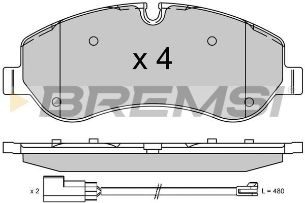 Гальмівні колодки дискові BREMSI BP3525