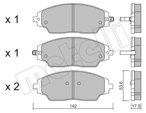 Гальмівні колодки дискові METELLI 2210080 - zapix