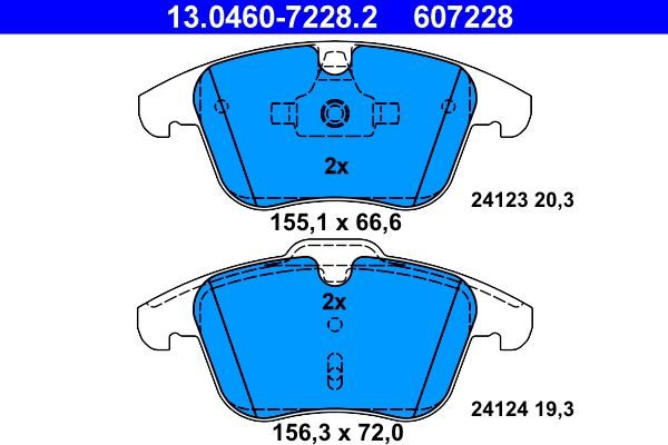 Гальмівні колодки дискові ATE 13046072282 - zapix