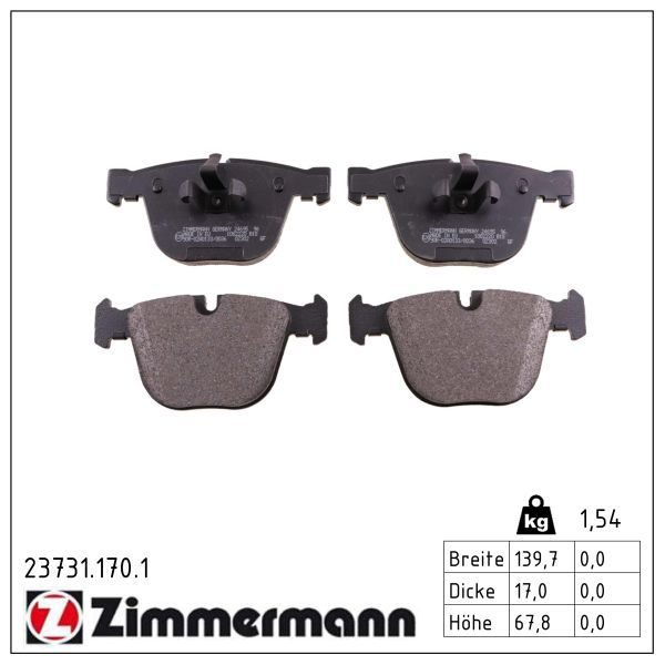 Гальмівні колодки дискові ZIMMERMANN 237311701 - zapix