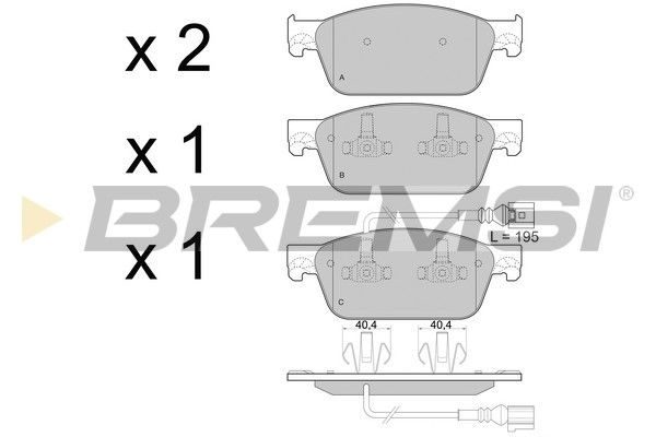 Гальмівні колодки дискові BREMSI BP3478