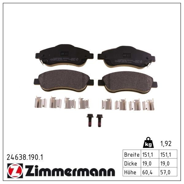 Гальмівні колодки дискові ZIMMERMANN 246381901 - zapix