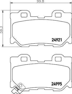 Гальмівні колодки дискові NISSHINBO NP2057 - zapix