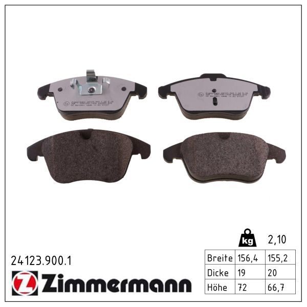 Гальмівні колодки дискові ZIMMERMANN 241239001 - zapix