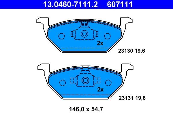 Гальмівні колодки дискові ATE 13046071112 - zapix