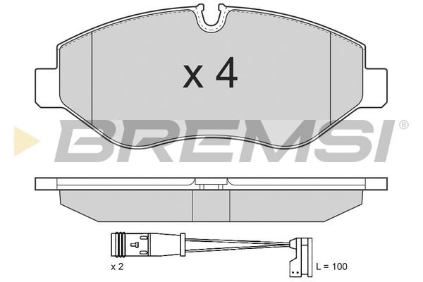 Гальмівні колодки дискові BREMSI BP3292 - zapix