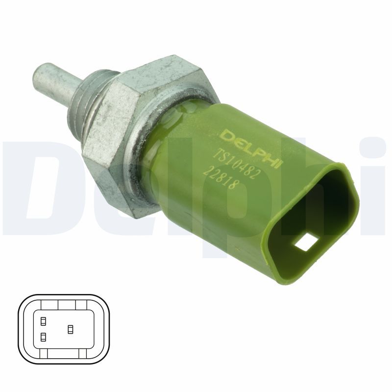 Датчик температури охолоджуючої рідини DELPHI TS10482 - zapix