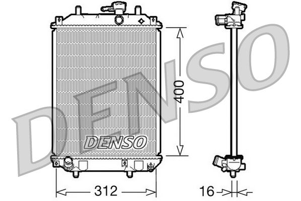Радіатор охолодження двигуна DENSO DRM35002 - zapix