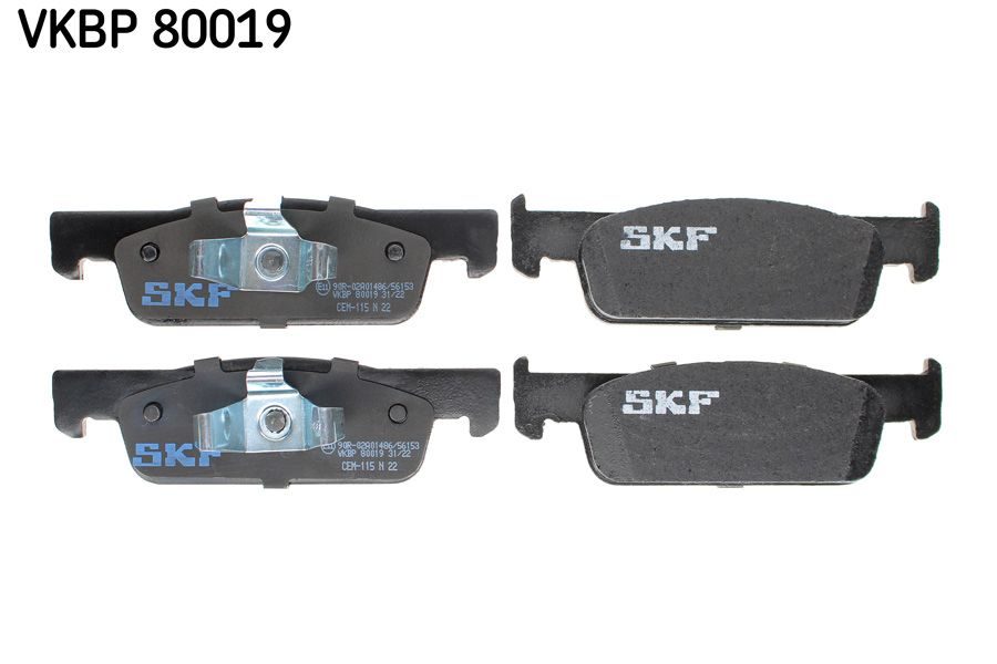 Гальмівні колодки дискові SKF VKBP80019 - zapix