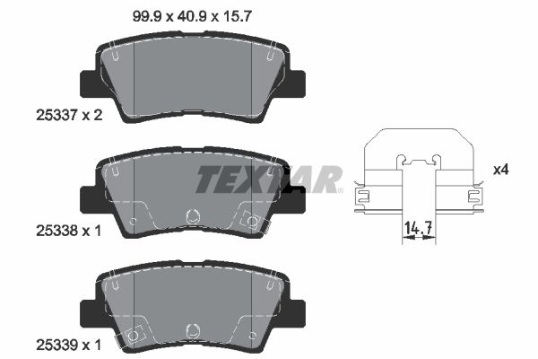Гальмівні колодки дискові TEXTAR 2533703 - zapix