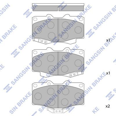 Гальмівні колодки дискові HI-Q SP1222 - zapix