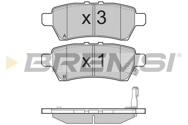 Тормозные колодки дисковые BREMSI BP3257