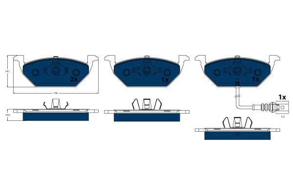Гальмівні колодки дискові TRW GDB1386BTE - zapix
