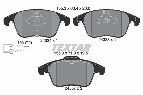 Гальмівні колодки дискові TEXTAR 2433401 - zapix