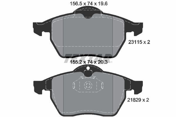 Гальмівні колодки дискові TEXTAR 2311502 - zapix