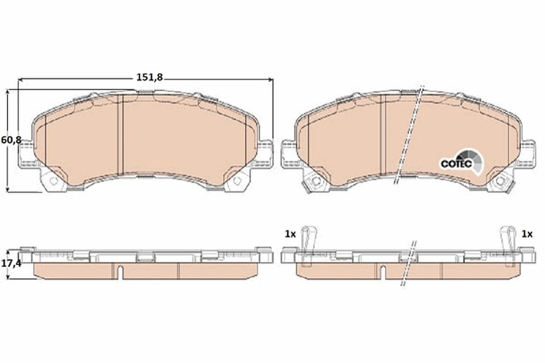 Гальмівні колодки дискові TRW GDB3545 - zapix