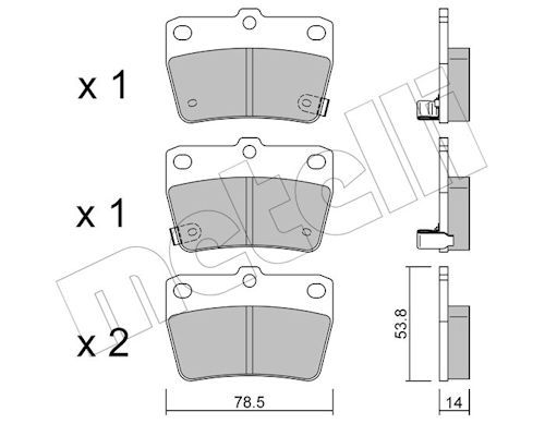 Гальмівні колодки дискові METELLI 2204310 - zapix