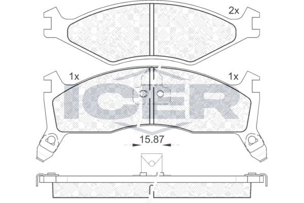 Гальмівні колодки дискові ICER 141270205 - zapix