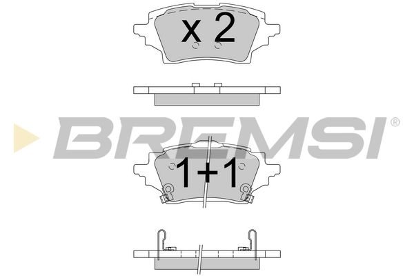 Гальмівні колодки дискові BREMSI BP3796 - zapix