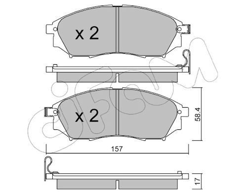 Гальмівні колодки дискові CIFAM 8228190 - zapix