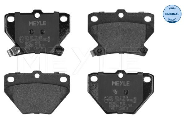 Гальмівні колодки дискові MEYLE 0252352114W - zapix