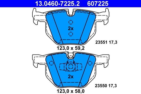 Гальмівні колодки дискові ATE 13046072252 - zapix